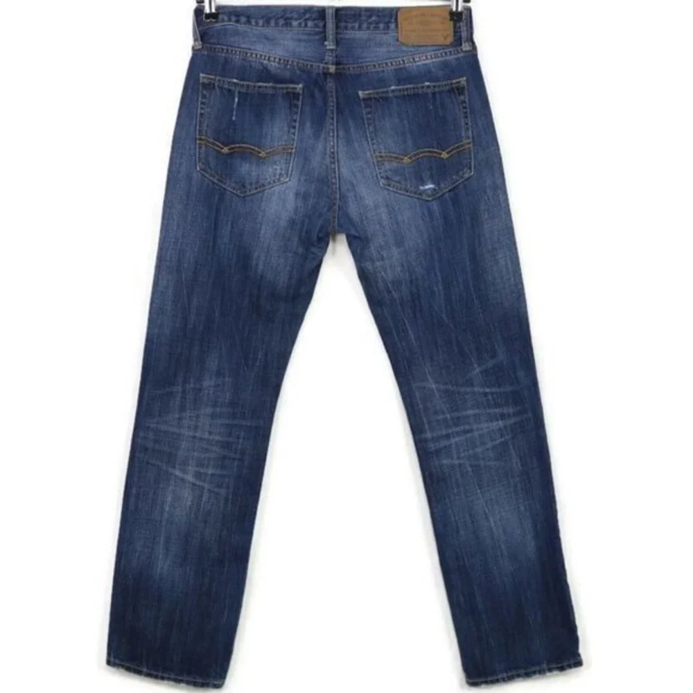 American Eagle Slim Straight Jeans Destroyed Distressed‎ 29 x 30